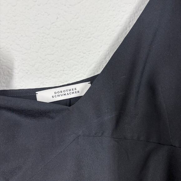 Dorothee Schumacher 3/Medium Mini Slip Dress Black Spaghetti Adjustable Straps - Picture 7 of 7